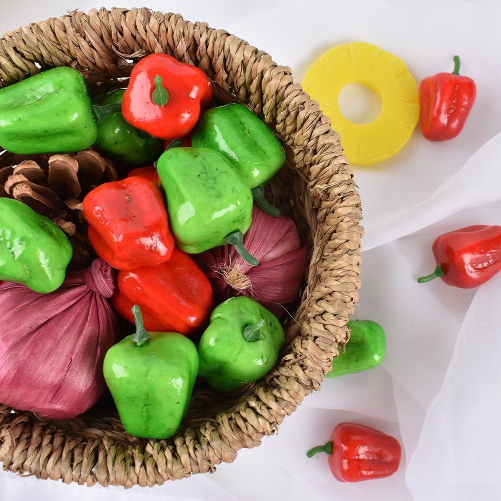 HUIANER Mini Artificial Bell Pepper 40pcs 5cm