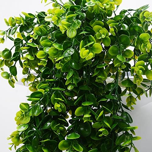 2pcs Artificial Hanging Plants UV Resistant Plastic Eucalyptus Greenery Vine