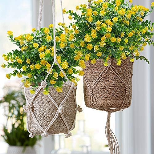 10 Bundles Yellow-Eucalyptus Artificial Flowers