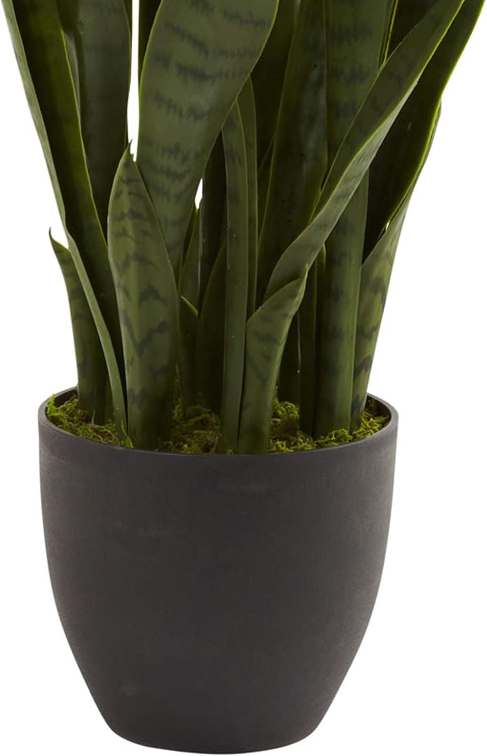 Nearly Natural Green 35in Sansevieria with Black Planter