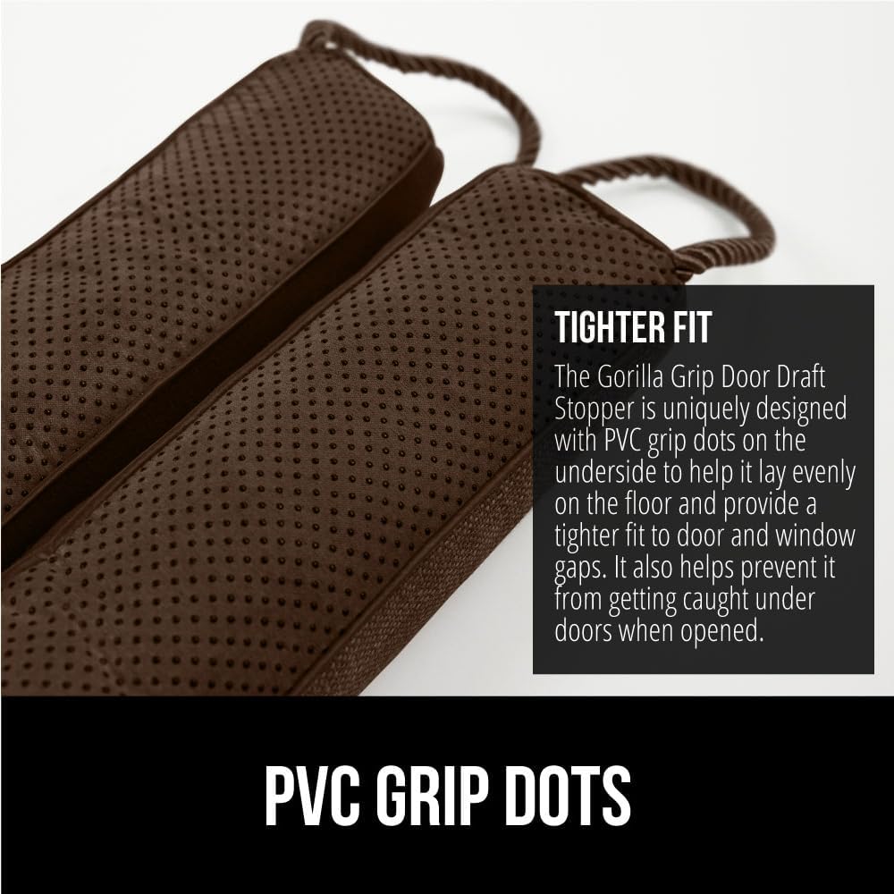 GORILLA GRIP Door Draft Stopper 36 Inch Brown