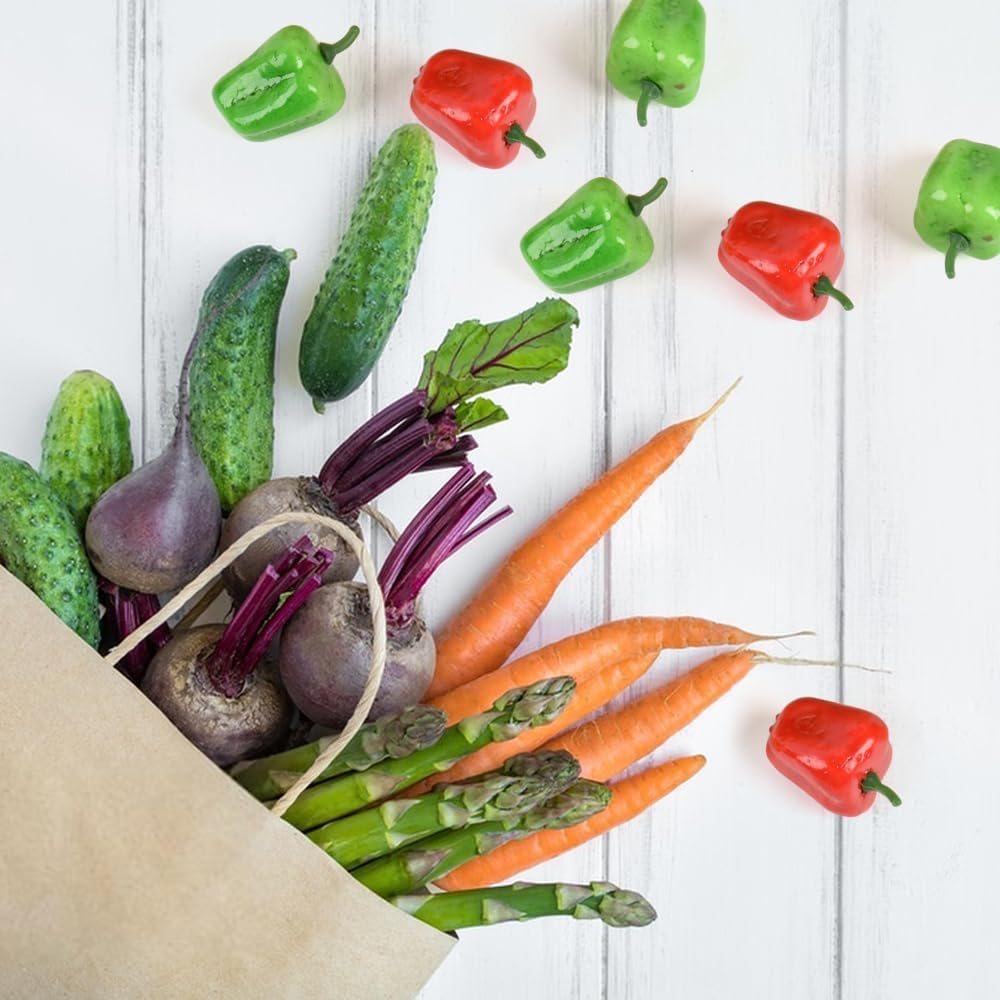 HUIANER Mini Artificial Bell Pepper 40pcs 5cm