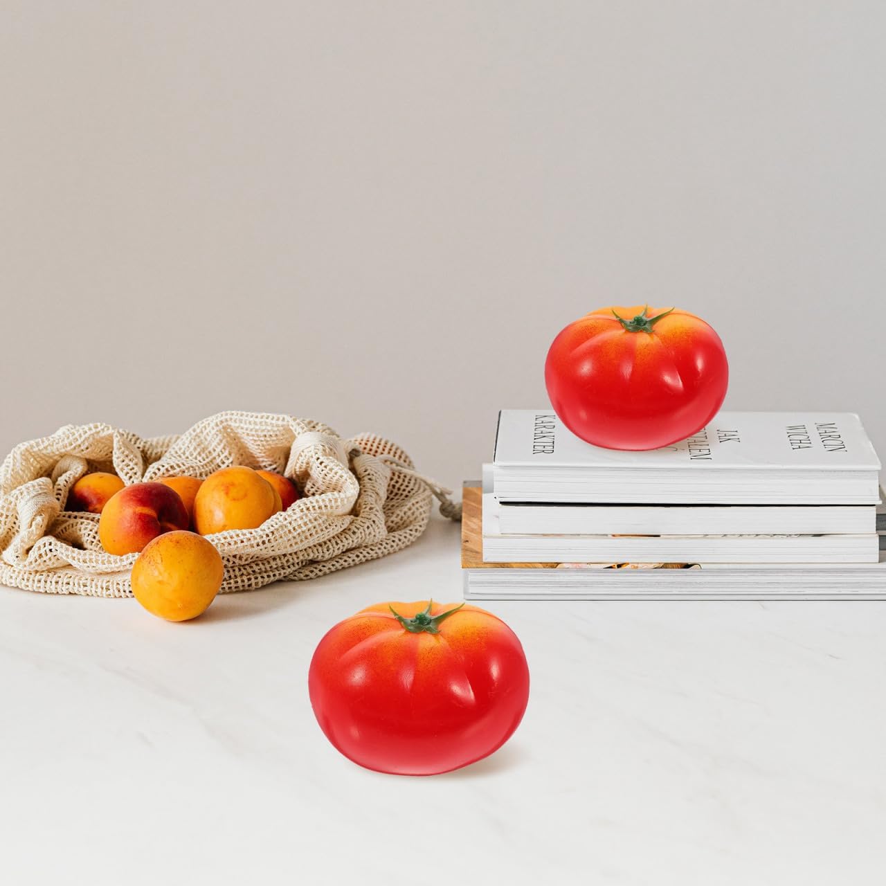 Cabilock 4pcs Foam Tomato Decorations for Home and Kitchen