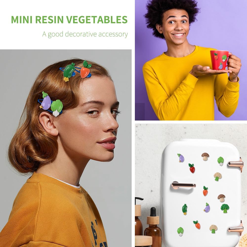Mini Mixed Vegetables 16Pcs Resin Decor