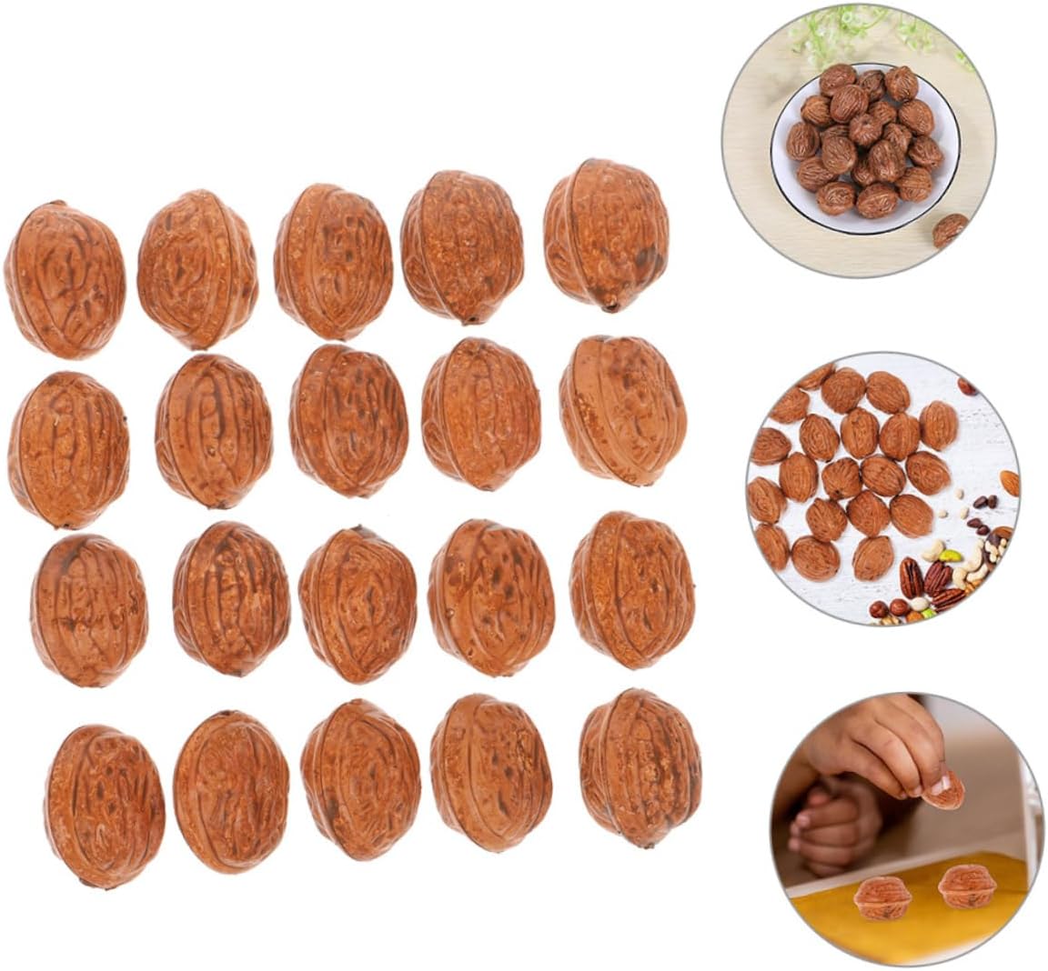 50pcs Artificial Walnut Decorations for Home and Office