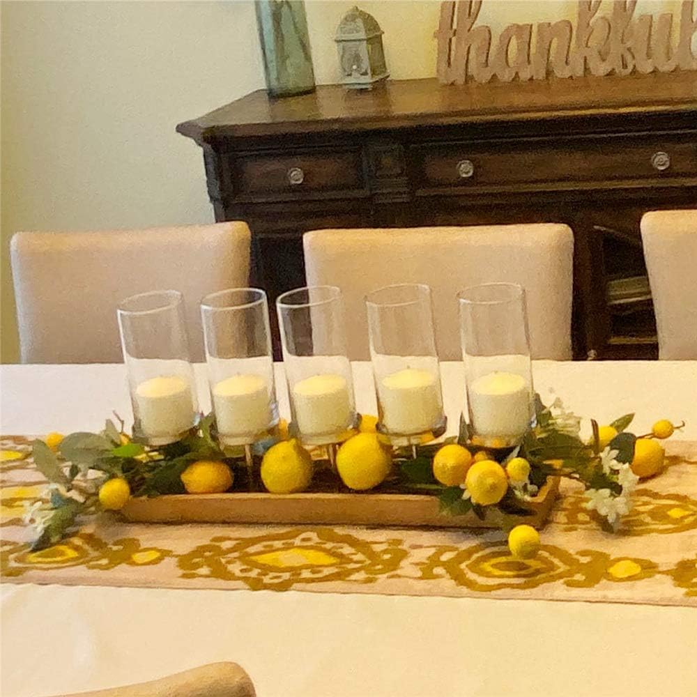 Velidy 5 Pack Artificial Lemon String Decor
