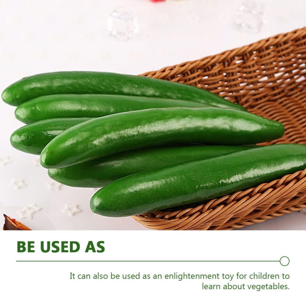 Zerodeko 6 pcs Artificial Cucumber Foam Decor