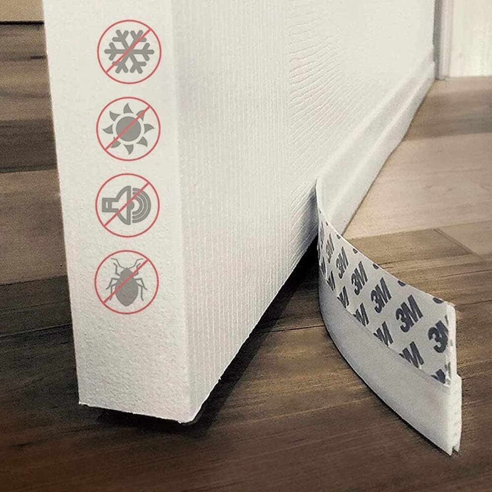SYIPO Under Door Draft Stopper 39 inch White 2 Pack