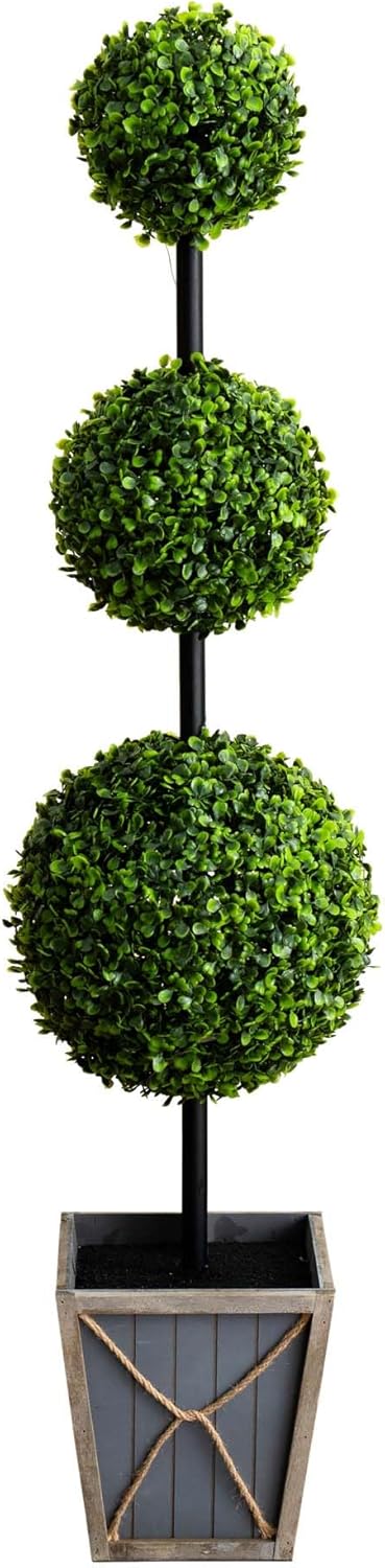 Nearly Natural 45 Inch UV Resistant Artificial Topiary with LED Lights
