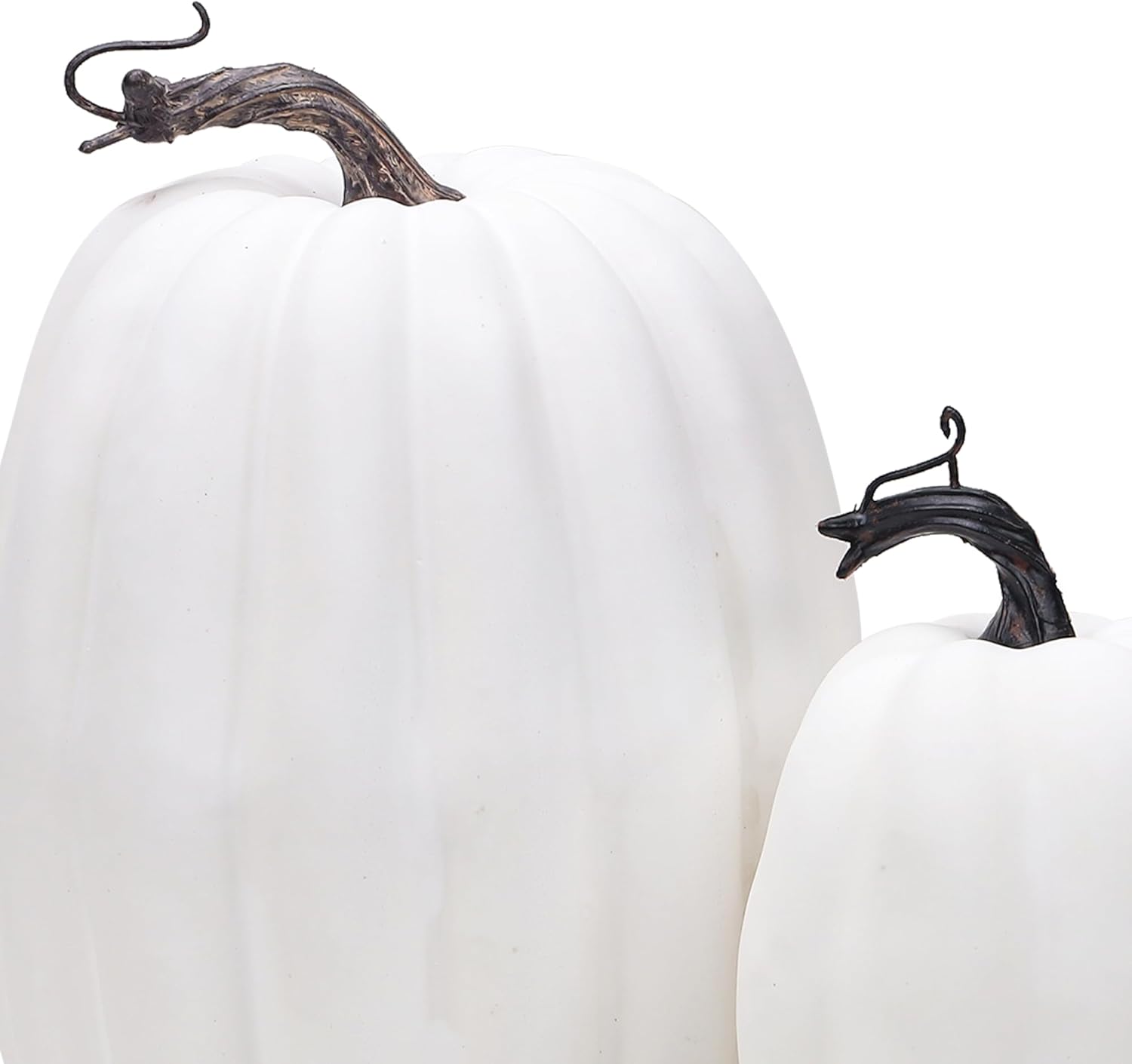 Quancru 3pcs White Artificial Foam Pumpkin Decorations