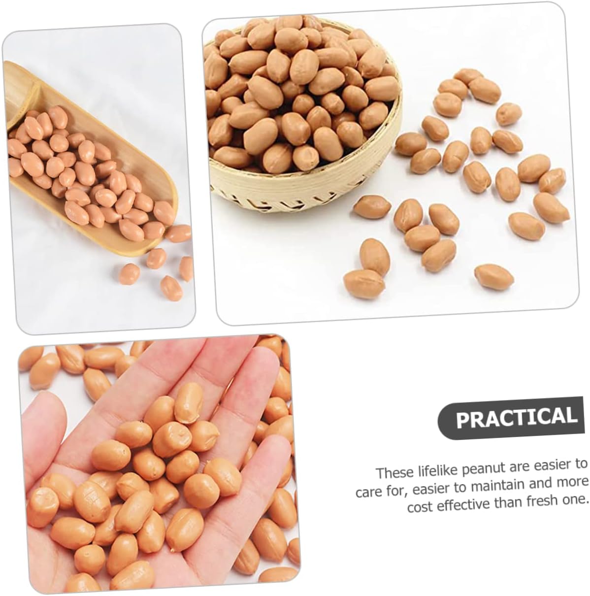 1bag Artificial Peanut Decor Prop for Home and Kitchen