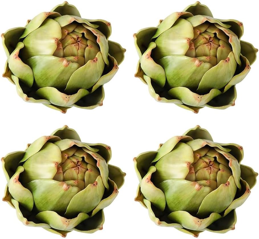 4 Pack Artificial Artichokes Green Home Decoration