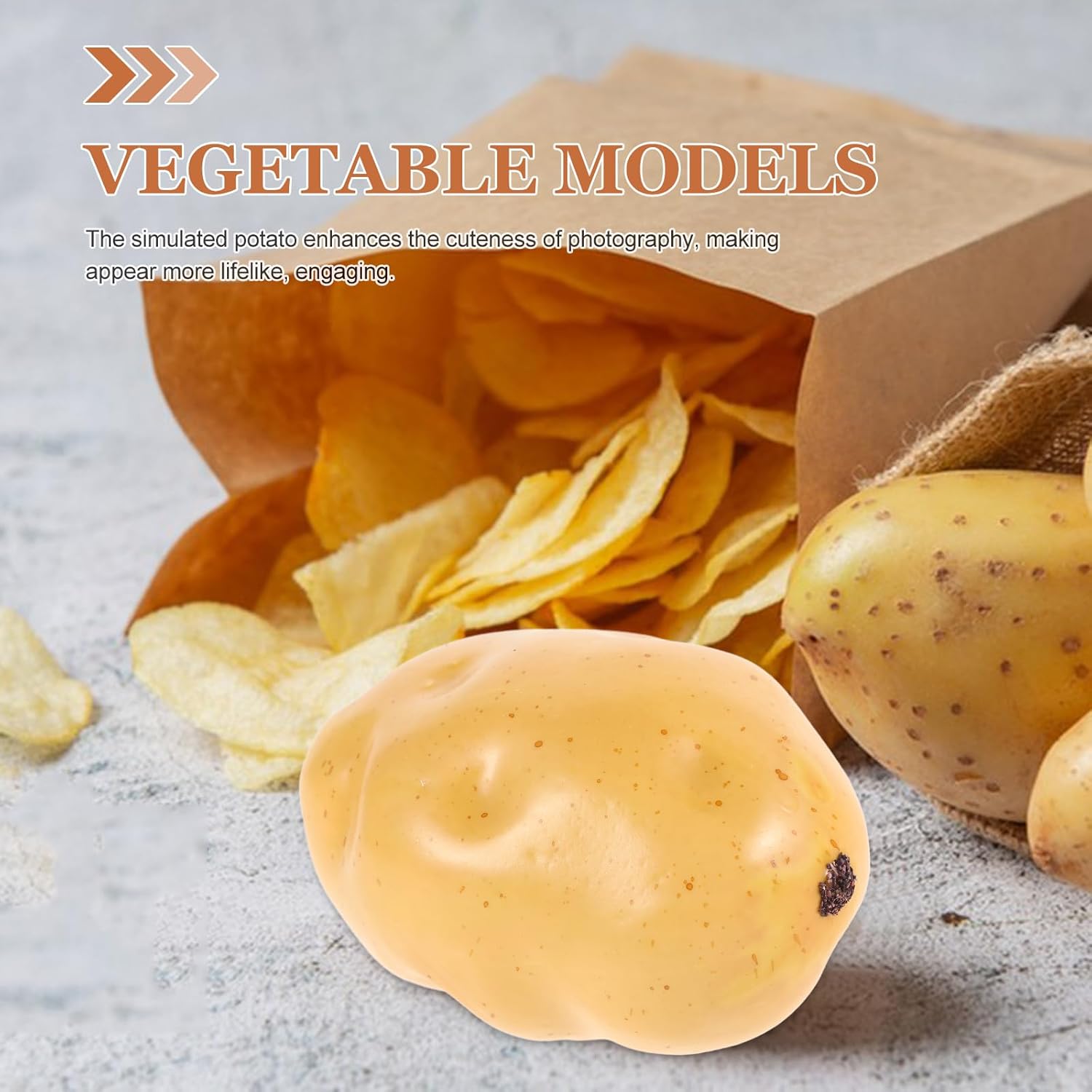 Operitacx 6Pcs Realistic Foam Potato Decor