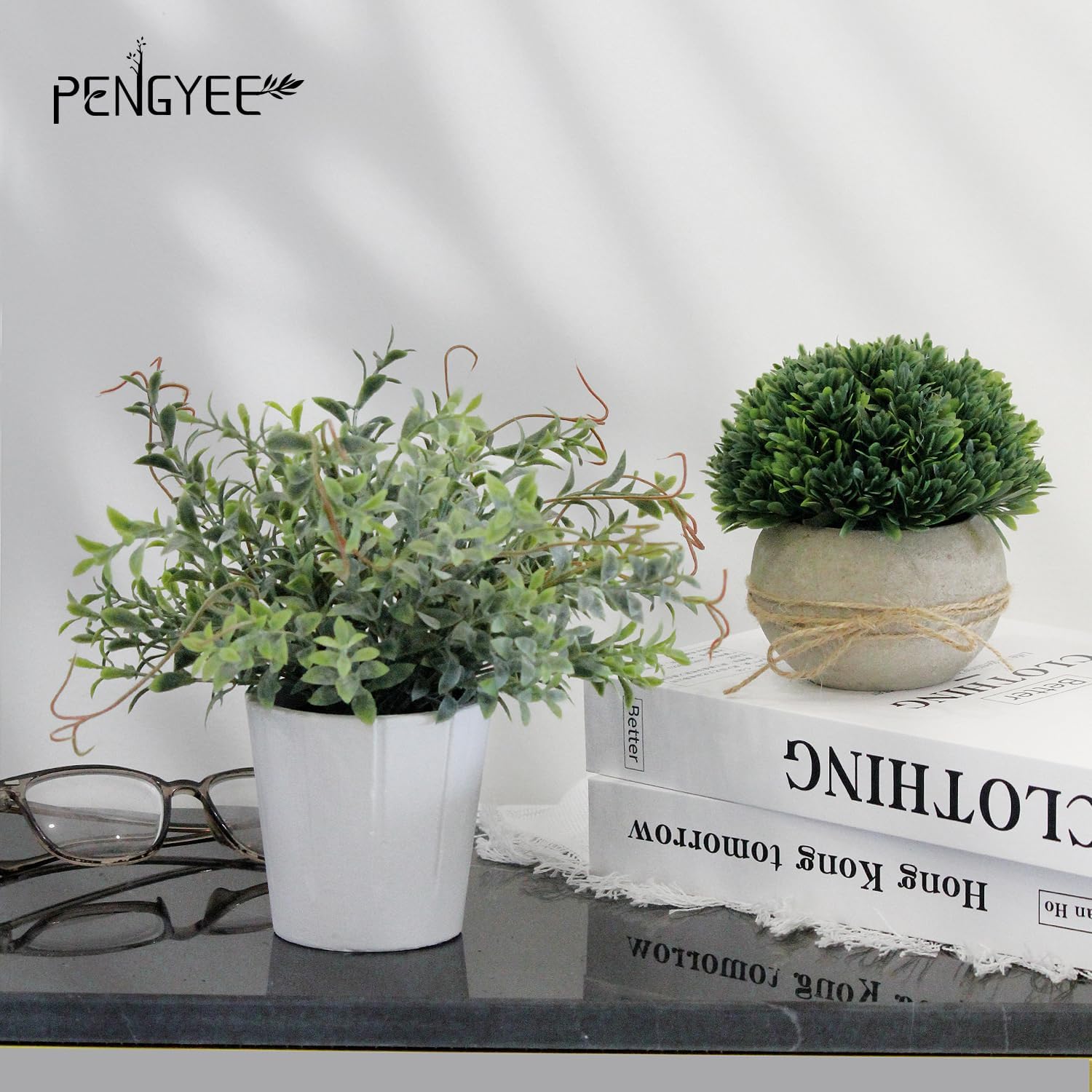 4 Pack Small Artificial Plants for Indoor Decor