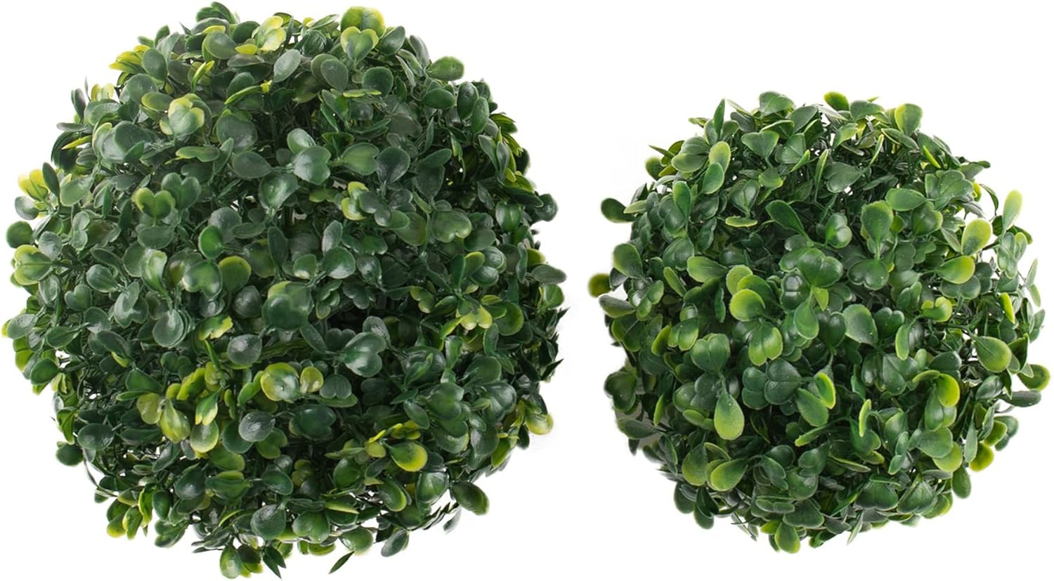 AUEAR Artificial Boxwood Topiary Balls 6 Inch 7 Inch 2 Pack