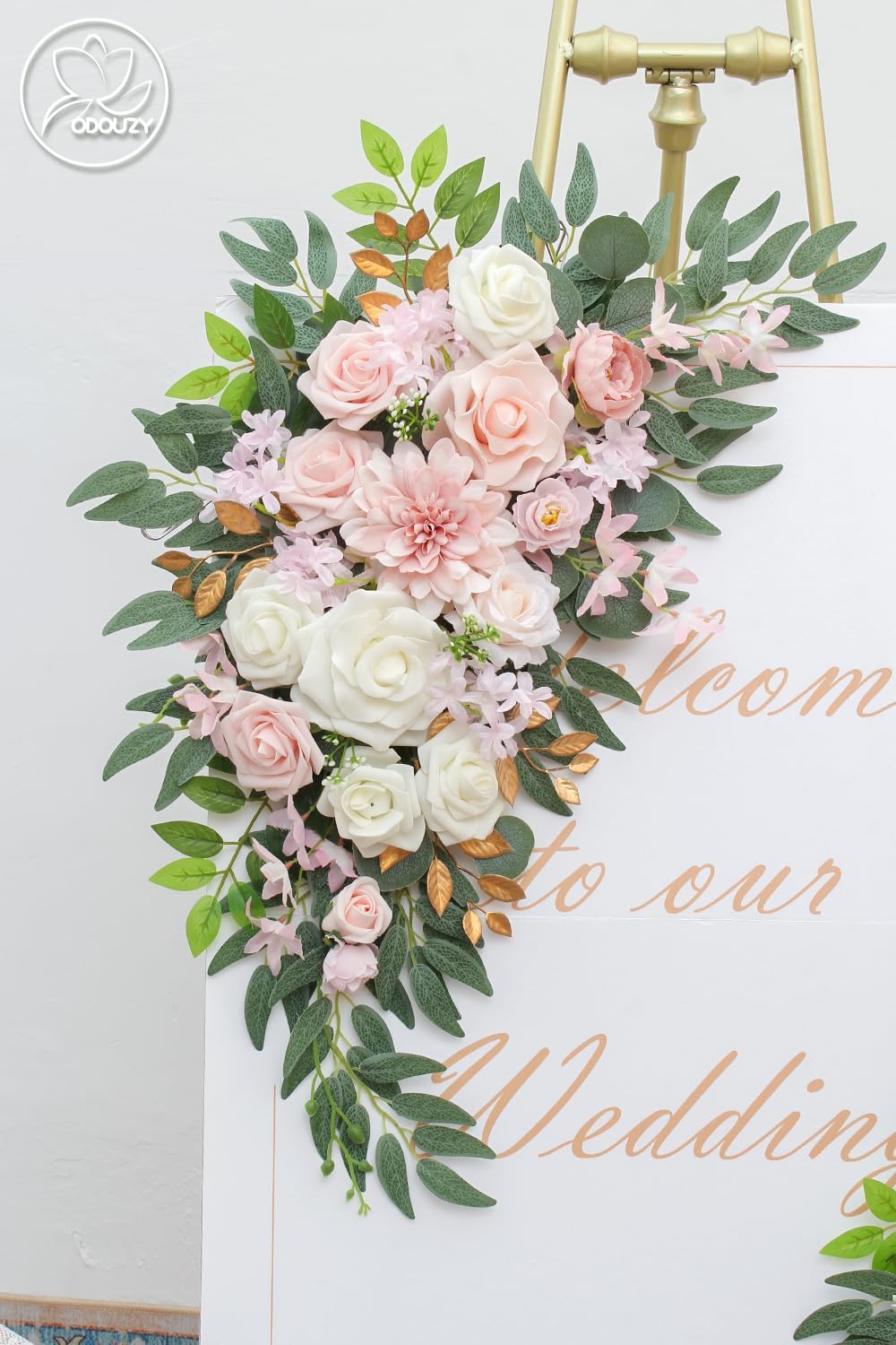 Pack of 2 Artificial Wedding Arch Flowers Light Pink