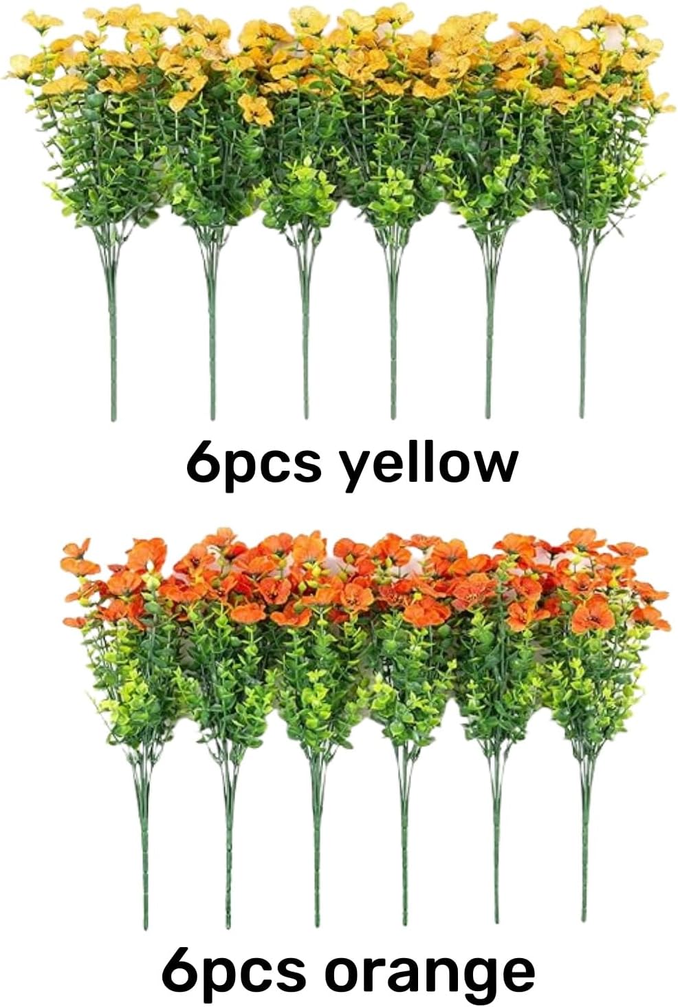 HyeFlora Artificial Fall Flowers Faux Mums Plants