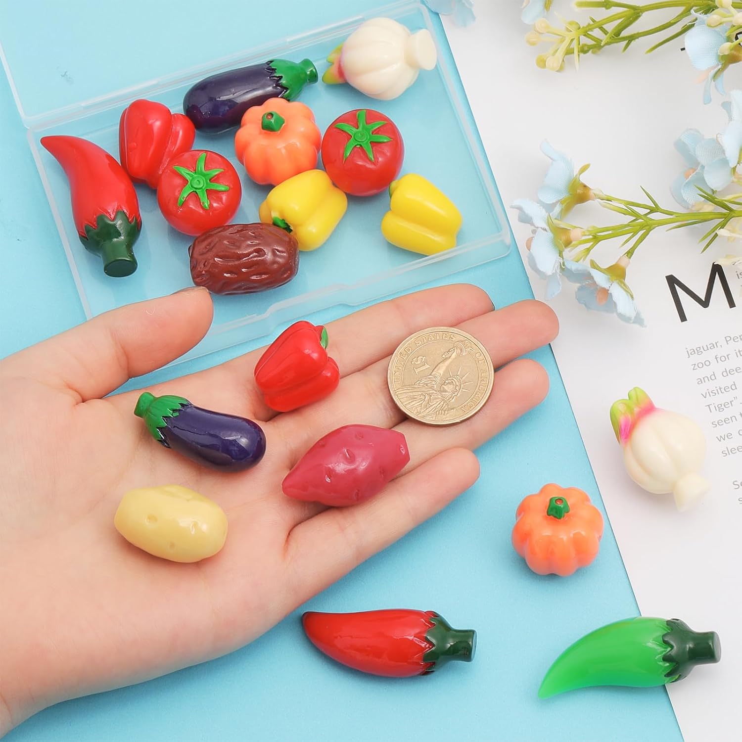 CHGCRAFT 24 Piece Mini Artificial Vegetables Decor Set