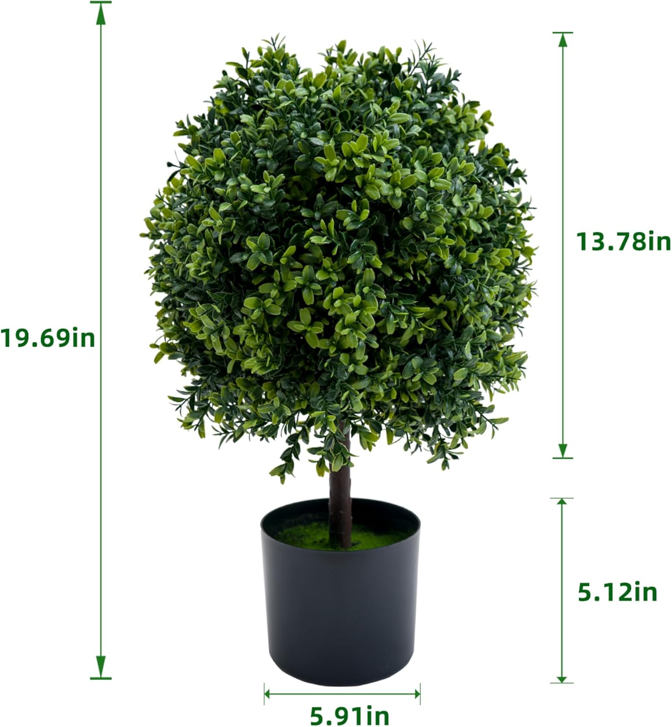 GarveeHome Artificial Topiary Trees Set of 2