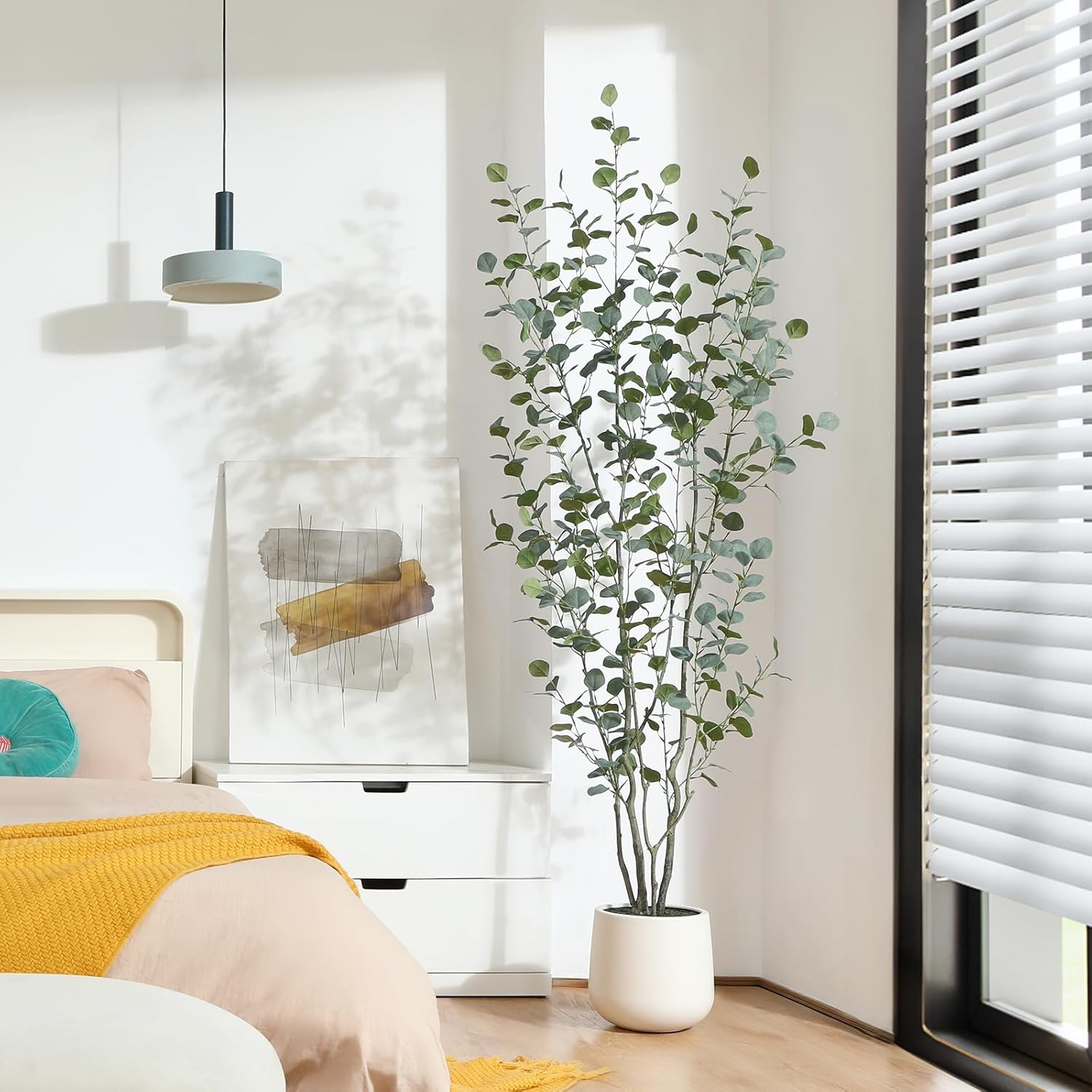 Laiwot 7ft Artificial Eucalyptus Tree with Planter