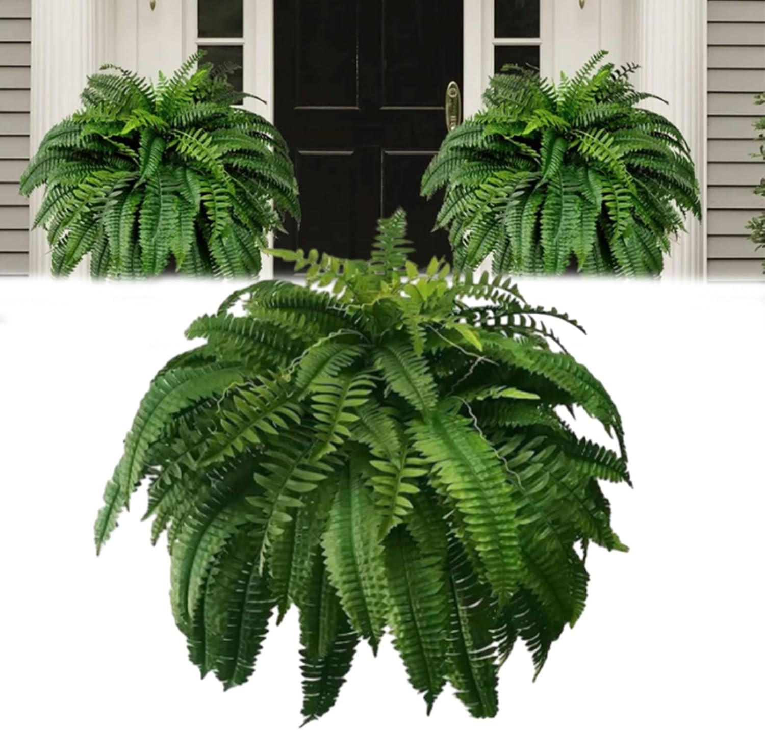 UV Resistant Artificial Boston Ferns 38 Leaves