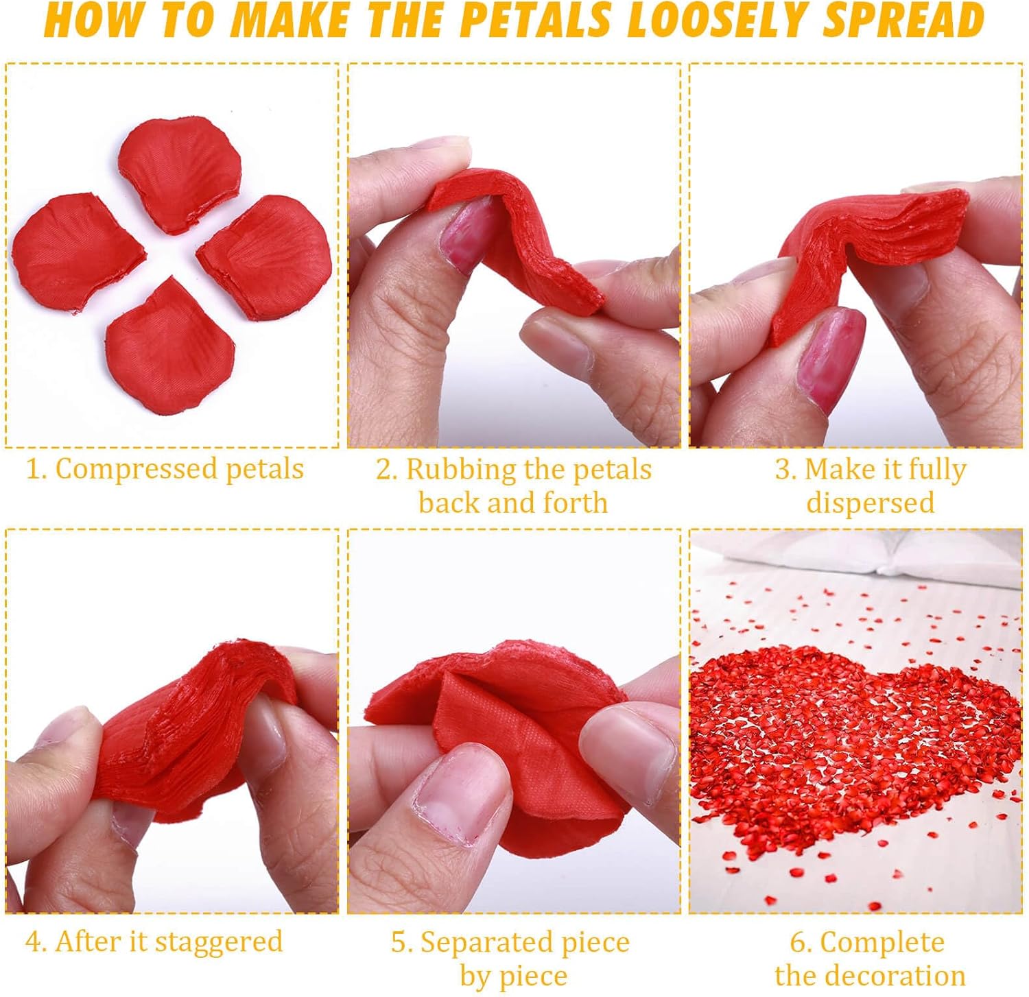 Acejoz Rose Petals and Candles Set for Romantic Decorations