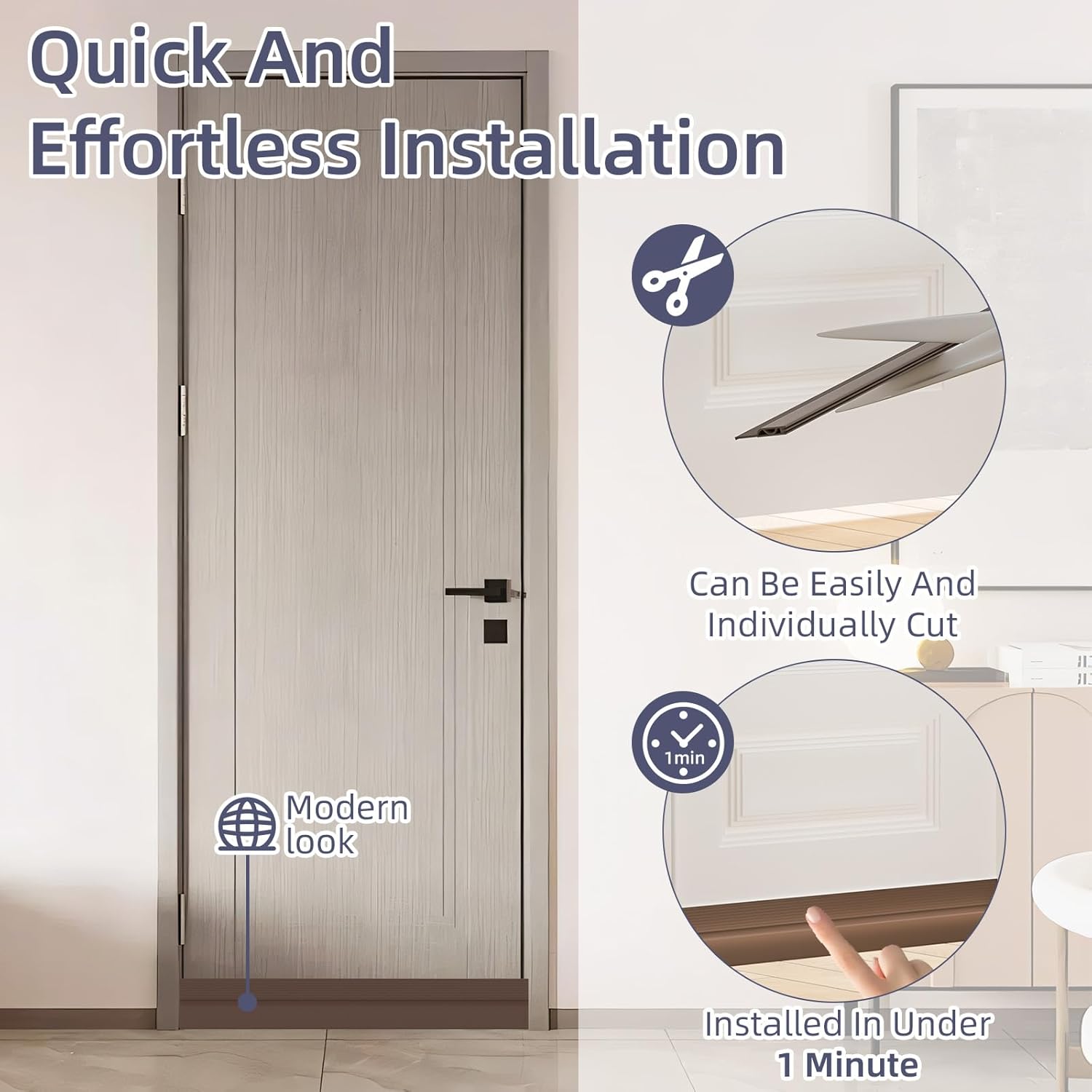 OXRQ Door Draft Stopper 39 Inch Brown
