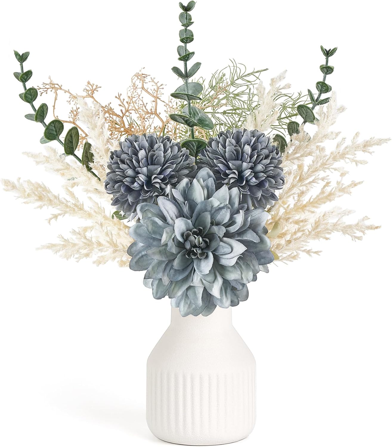 Mkono Artificial Flowers in Ceramic Vase 135 Inch Centerpiece Decor