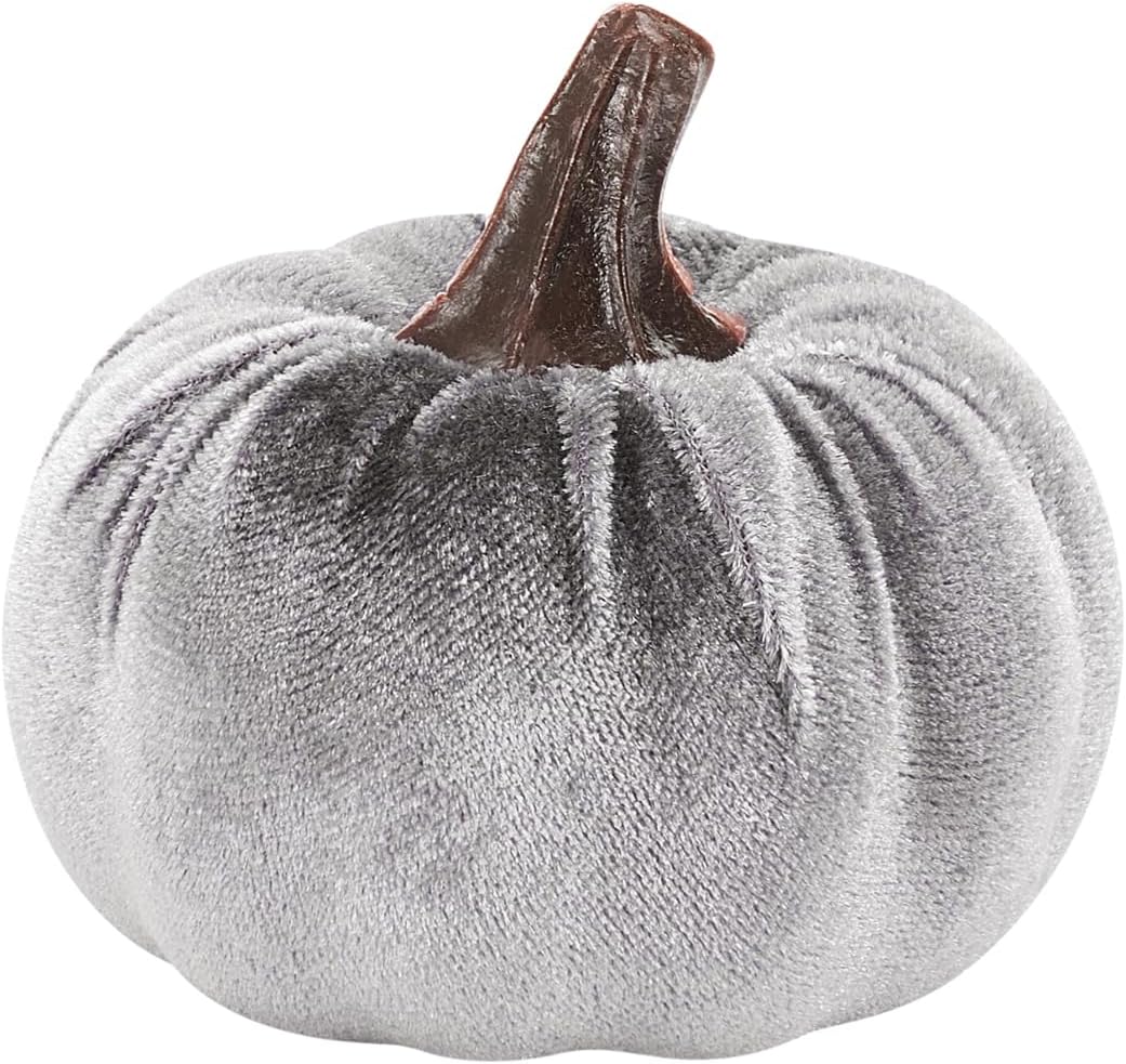 8Pcs Halloween Pumpkin Decorations Velvet Mini Pumpkins