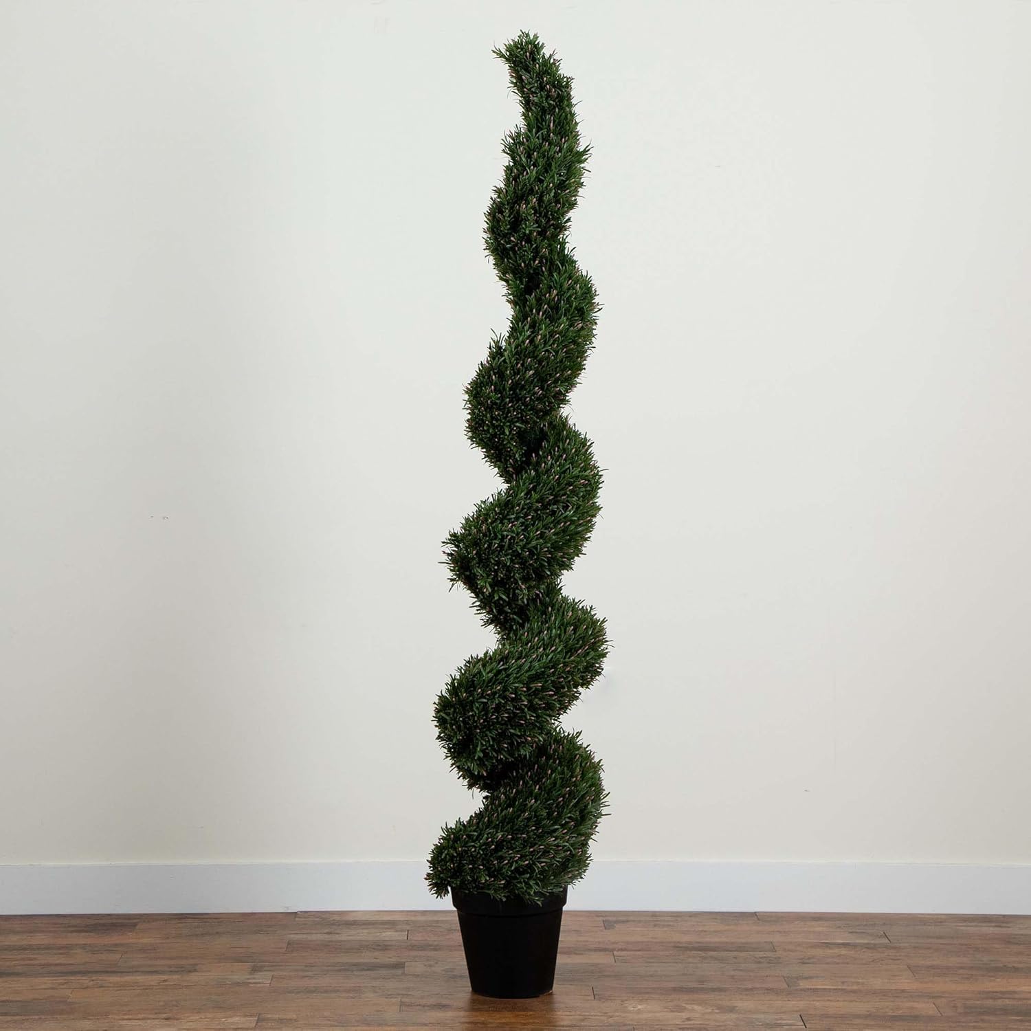 Nearly Natural 7ft UV Resistant Artificial Rosemary Spiral Topiary Tree