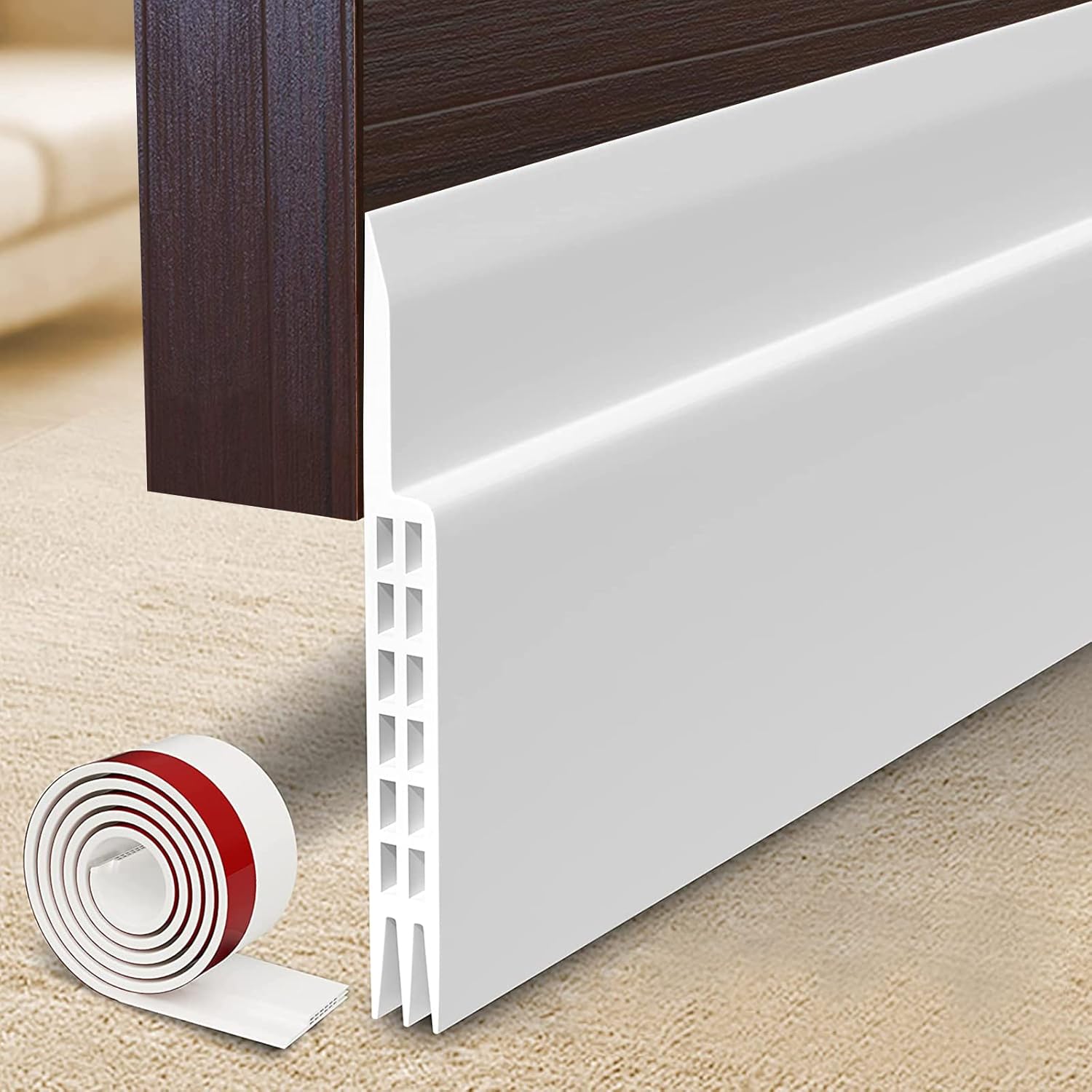 Suptikes Huge Gap Door Draft Stopper 34 W x 39 L White