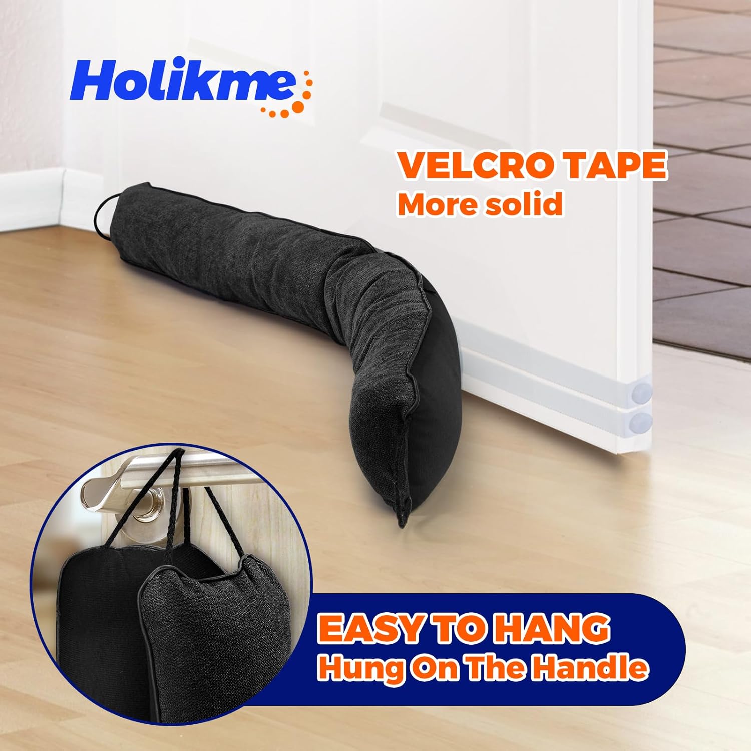Holikme Weighted Door Draft Stopper 36 Inch Black