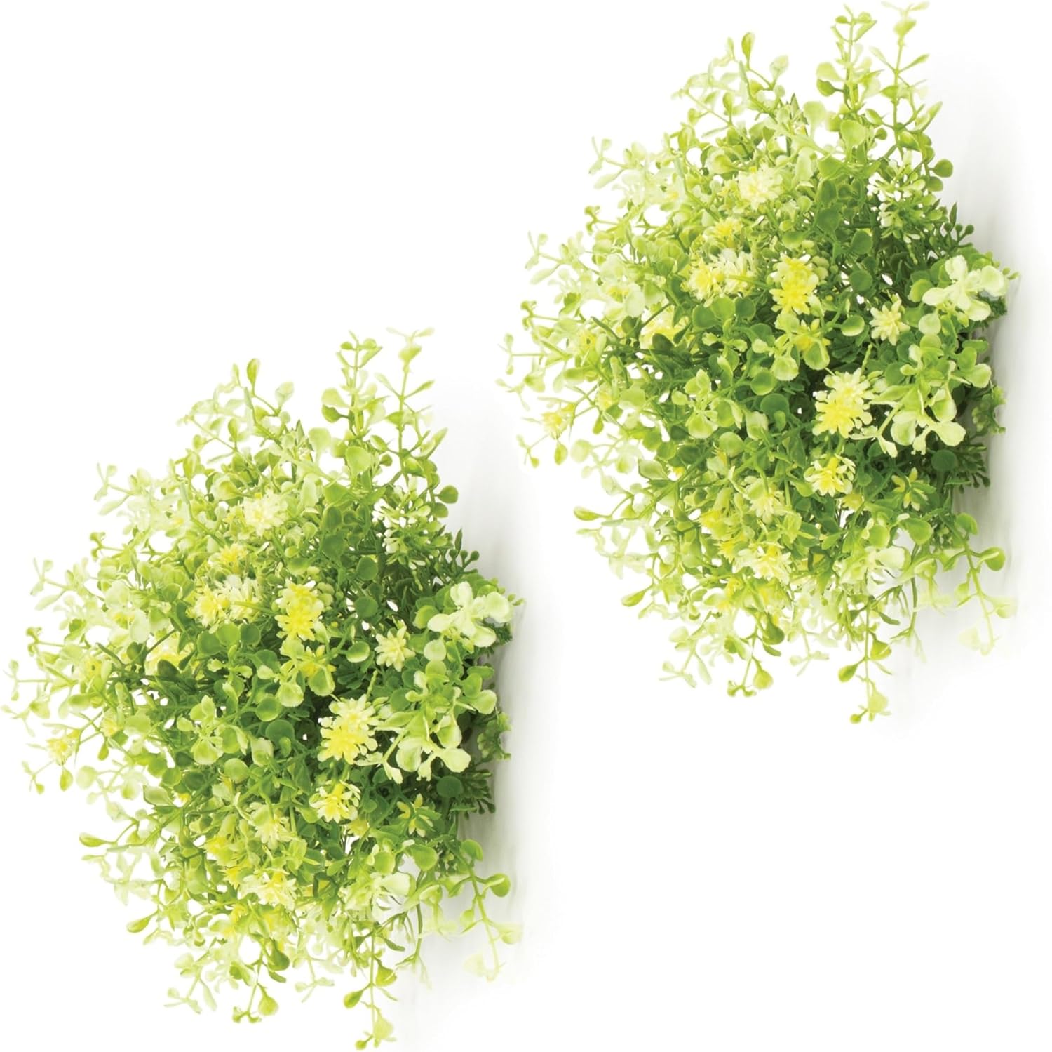 Melrose Half Orb Mini Leaf Artificial Bushes Set of 2