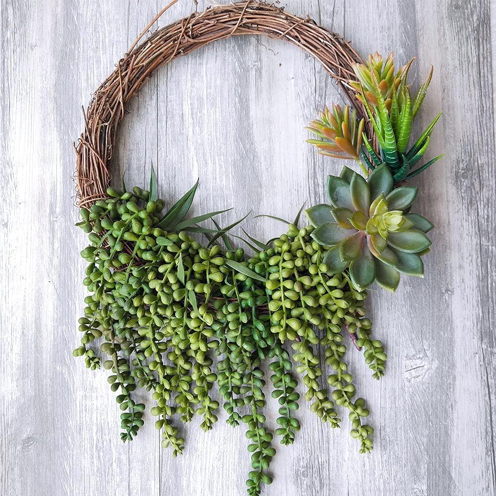 Supla 4 pcs Artificial Hanging Succulent Greenery Sprays