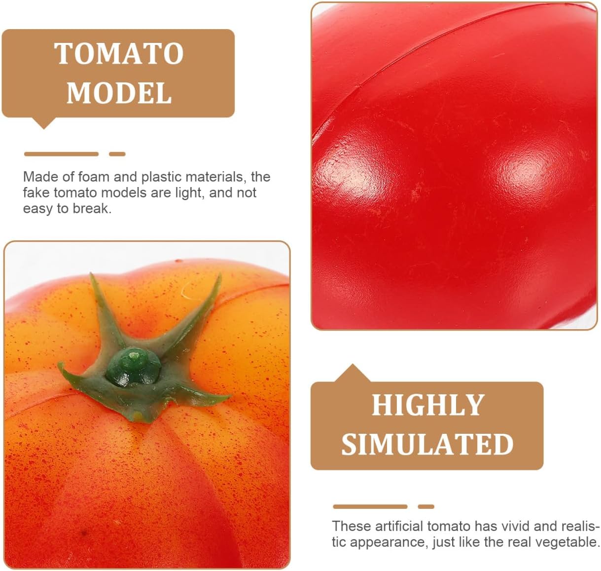 Cabilock 4pcs Foam Tomato Decorations for Home and Kitchen