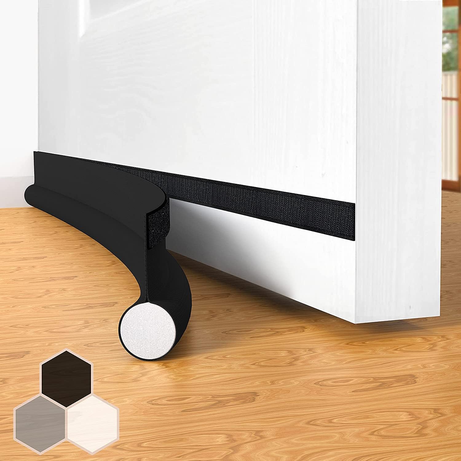 SYIPO One Sided Door Draft Stopper 37 Inch Black