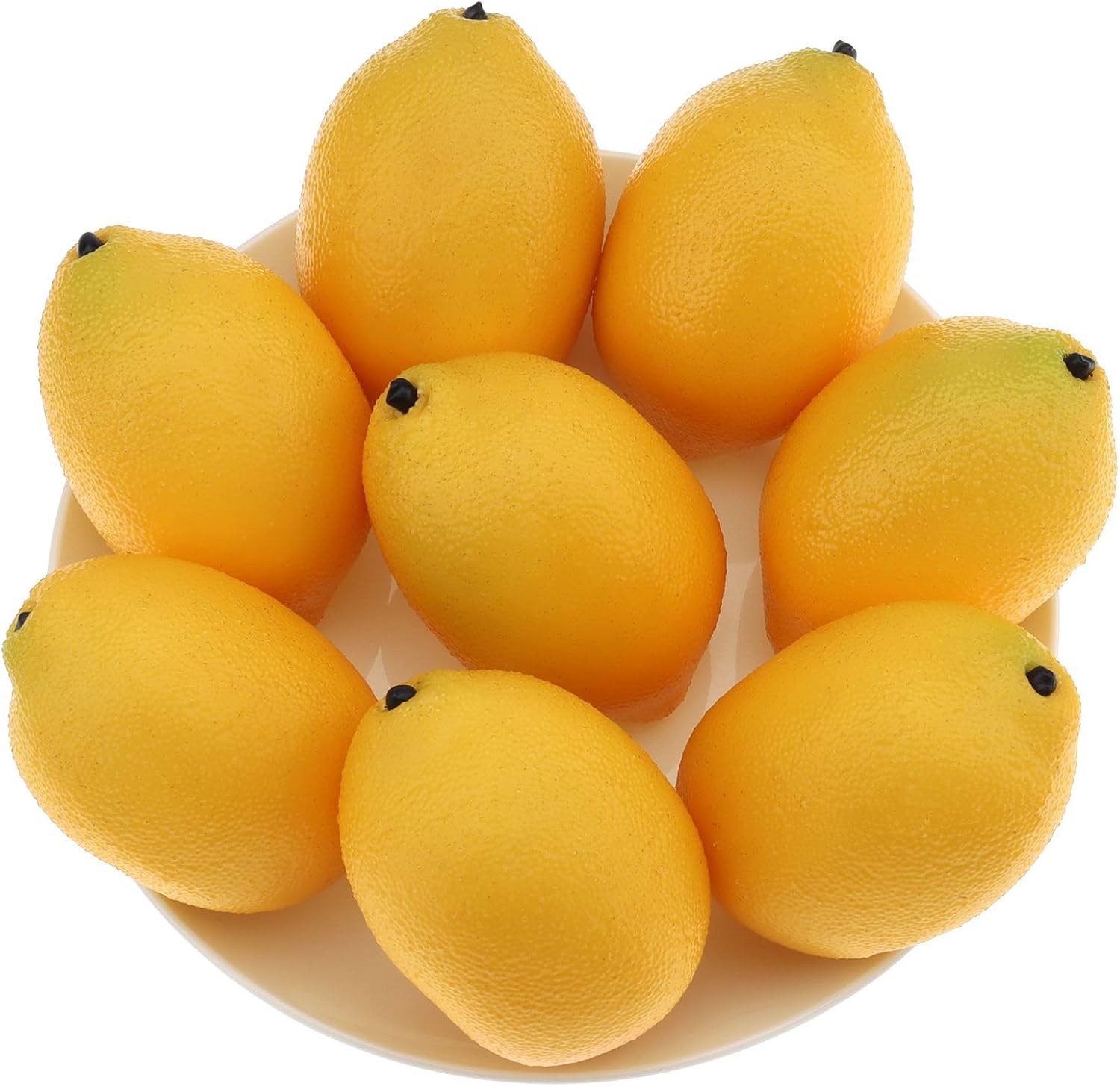 Gresorth 8pcs Artificial Lifelike Yellow Lemon Decor