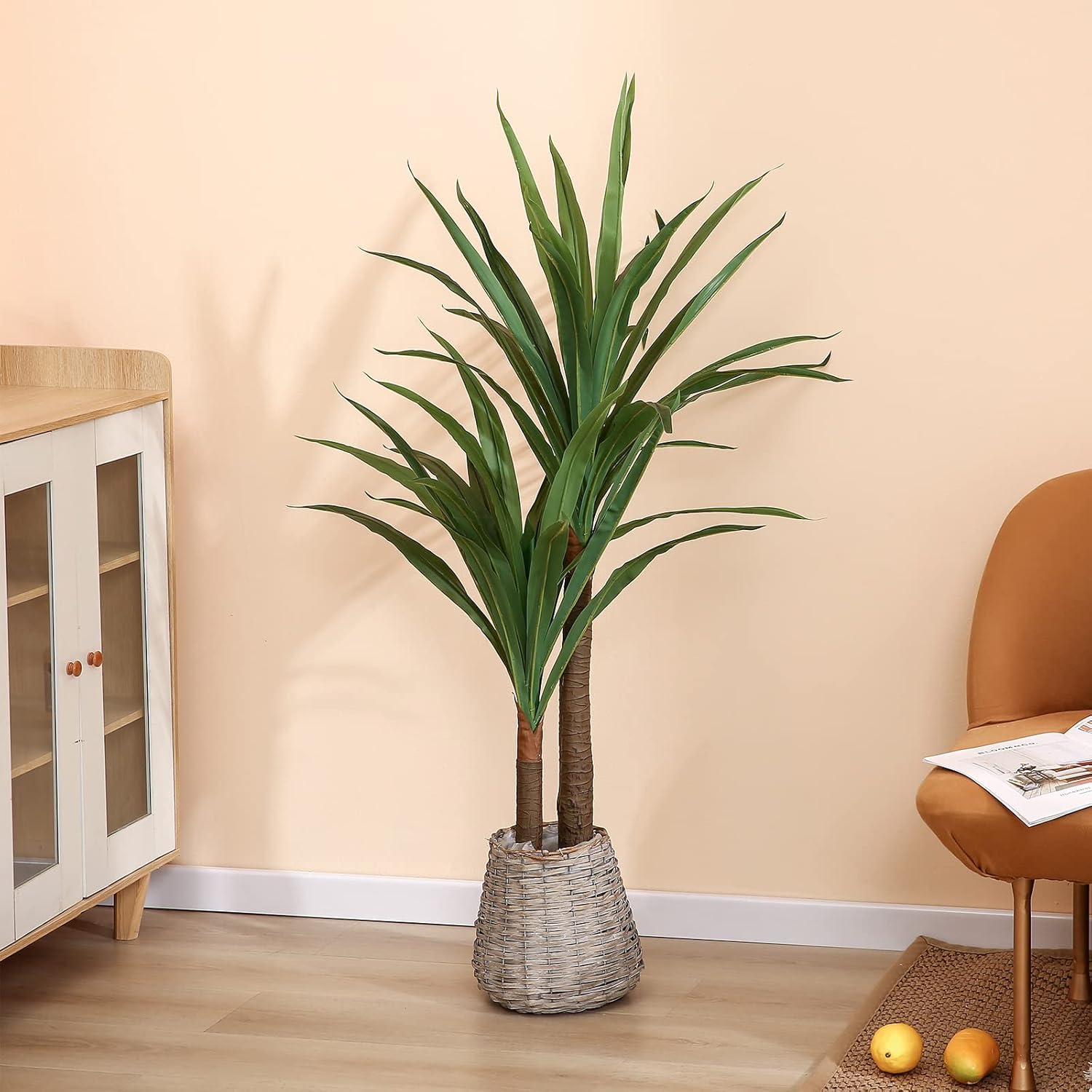 FLOWORLD 4ft Tall Artificial Dracaena Plant