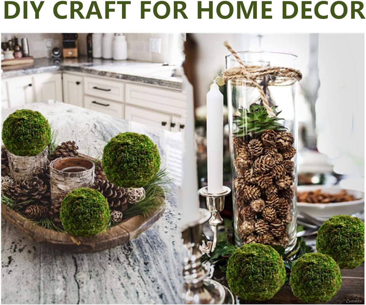 Usmola 18pcs Fake Moss Balls for Decor