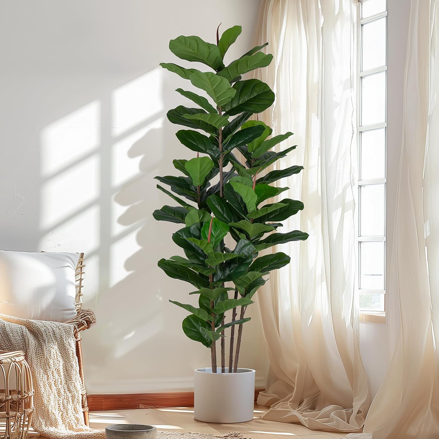 YEPDIN Faux Fiddle Leaf Fig Tree 6FT Artificial Plant
