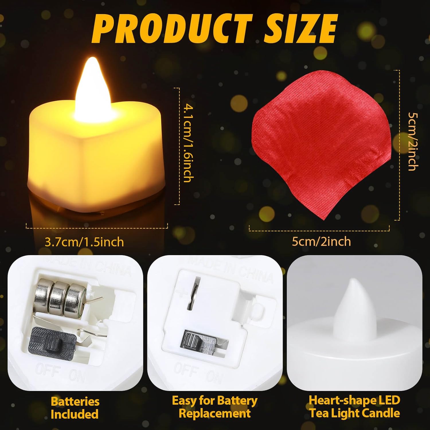 Acejoz Rose Petals and Candles Set for Romantic Decorations