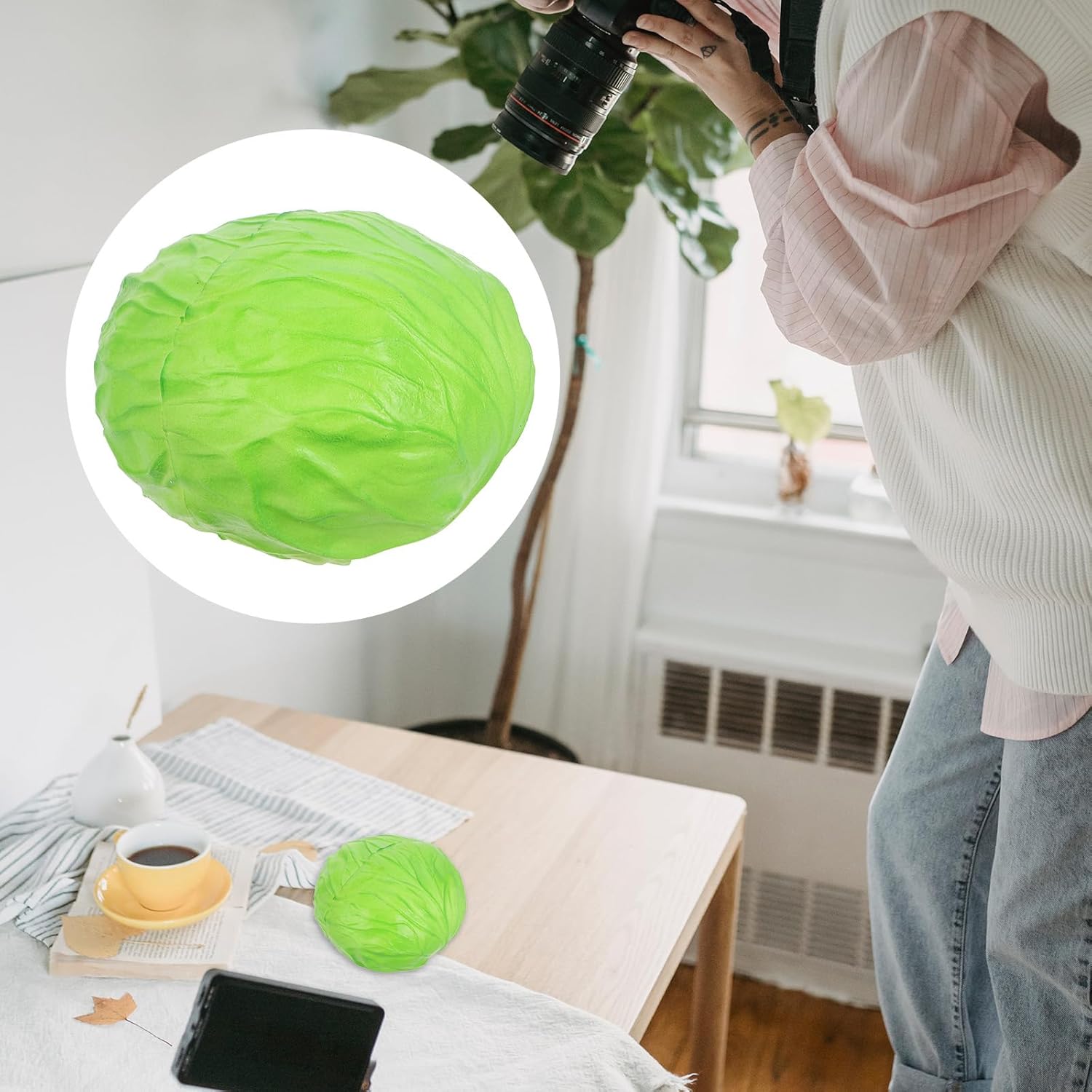 Ciieeo Realistic Artificial Cabbage Home Decor