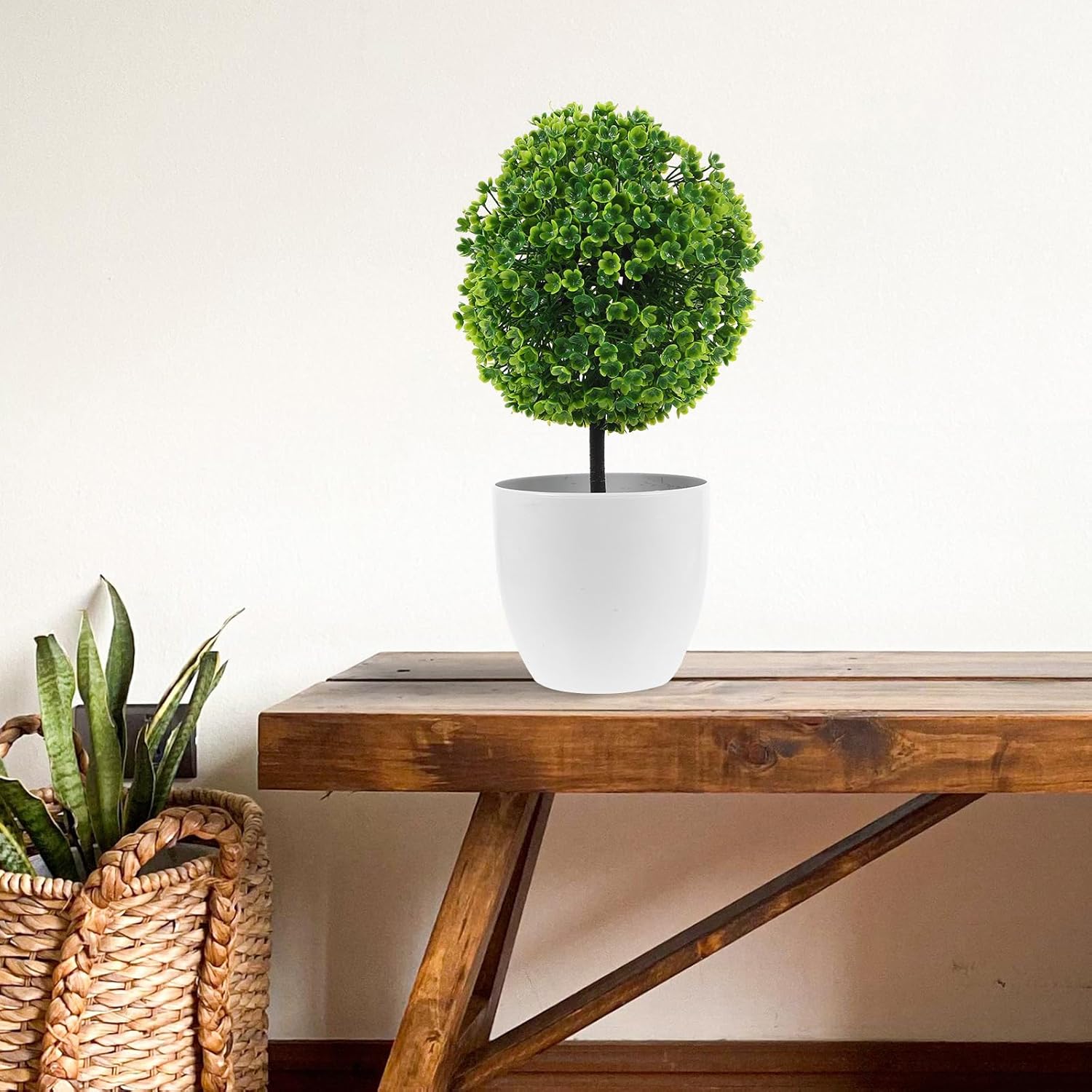 EXCEART 2pcs Artificial Topiary Trees for Home Office