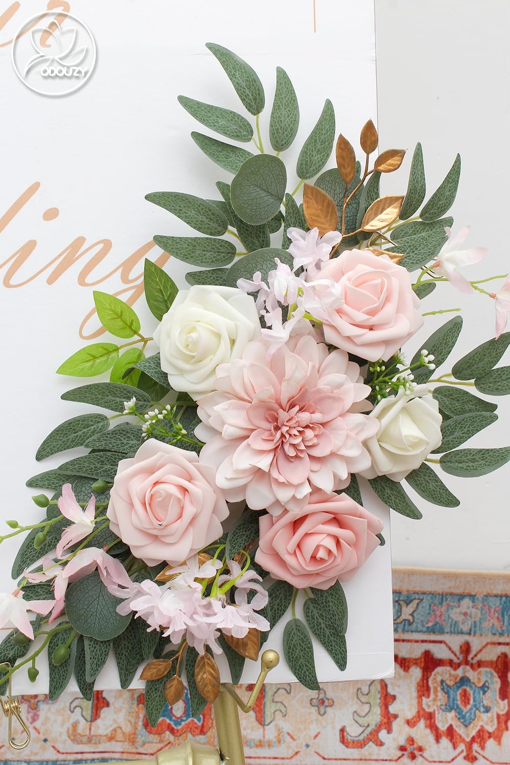 Pack of 2 Artificial Wedding Arch Flowers Light Pink