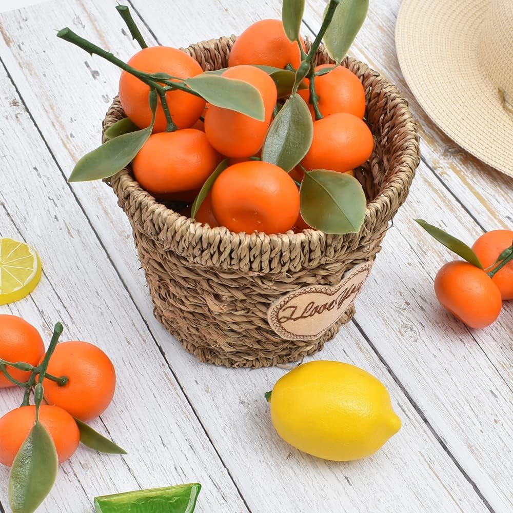 Hagao Fake Mini Tangerine Orange Artificial Fruit 6PCS