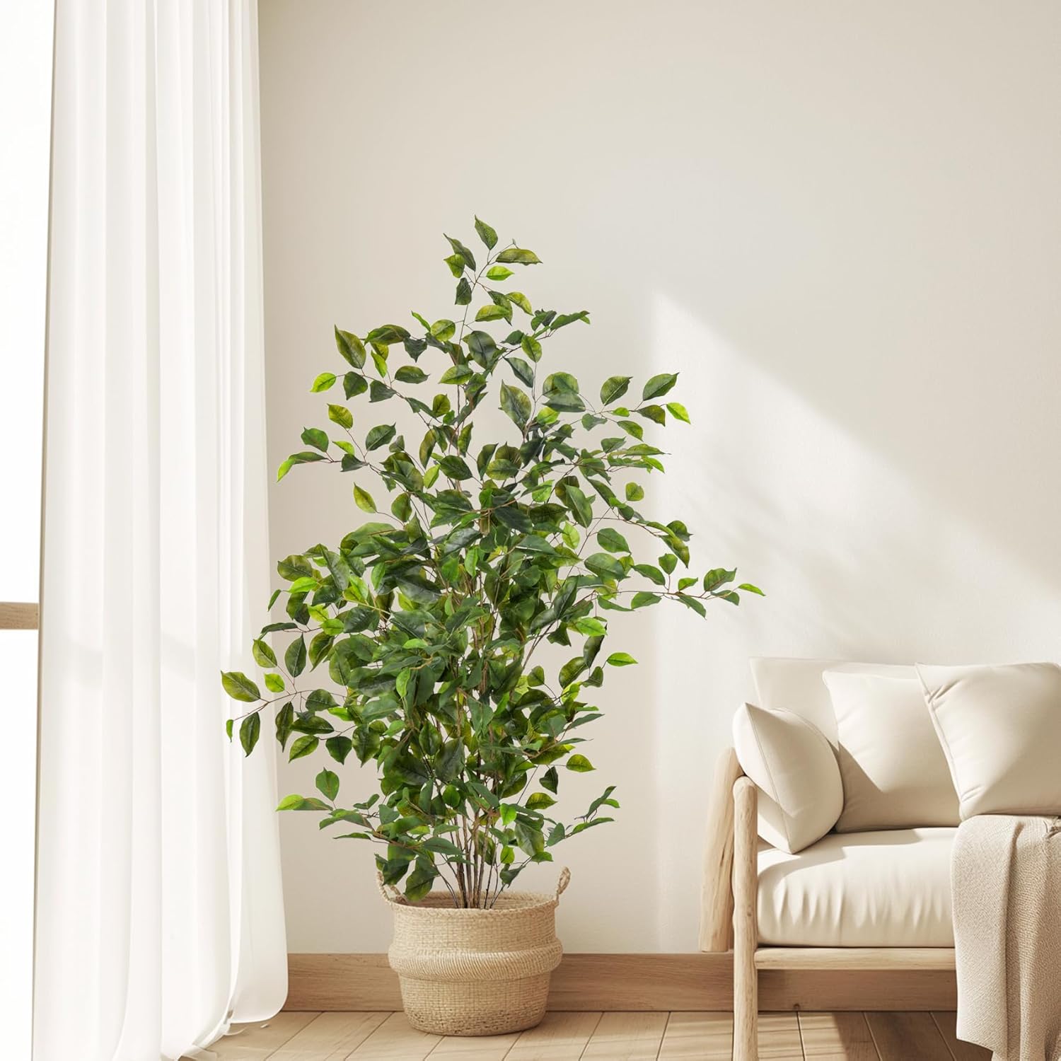 Bailikang Artificial Ficus Tree 4ft Indoor Decor