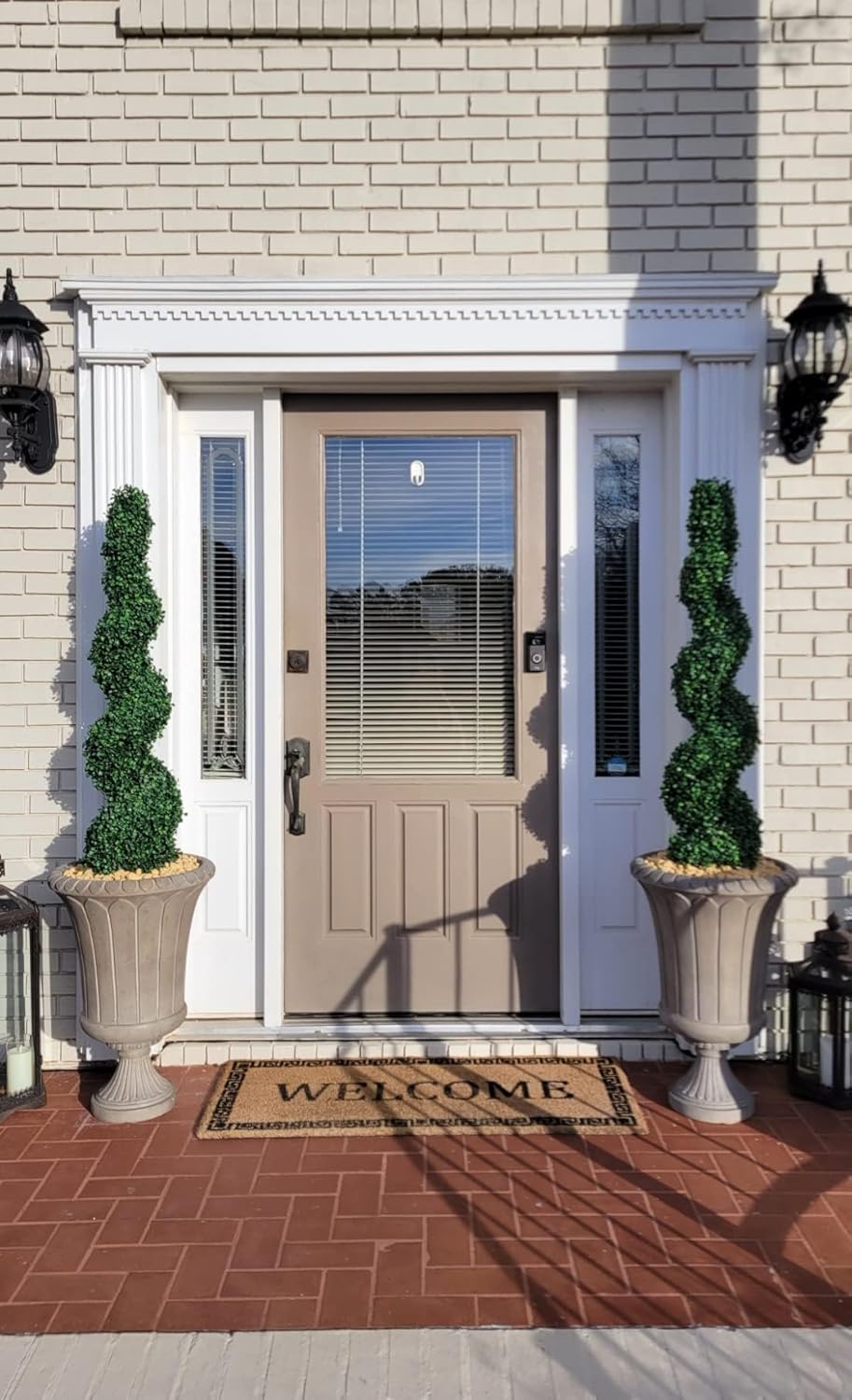 ALL SEASON GREEN 4 Spiral Boxwood Topiary Set of 2