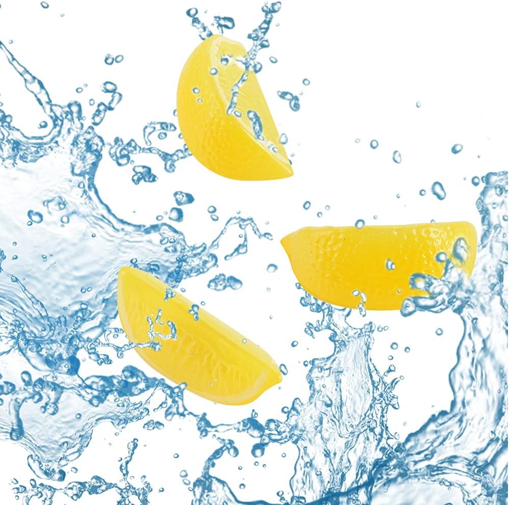 Hagao Fake Lemon Artificial Fruit Wedge 10pcs Yellow Block