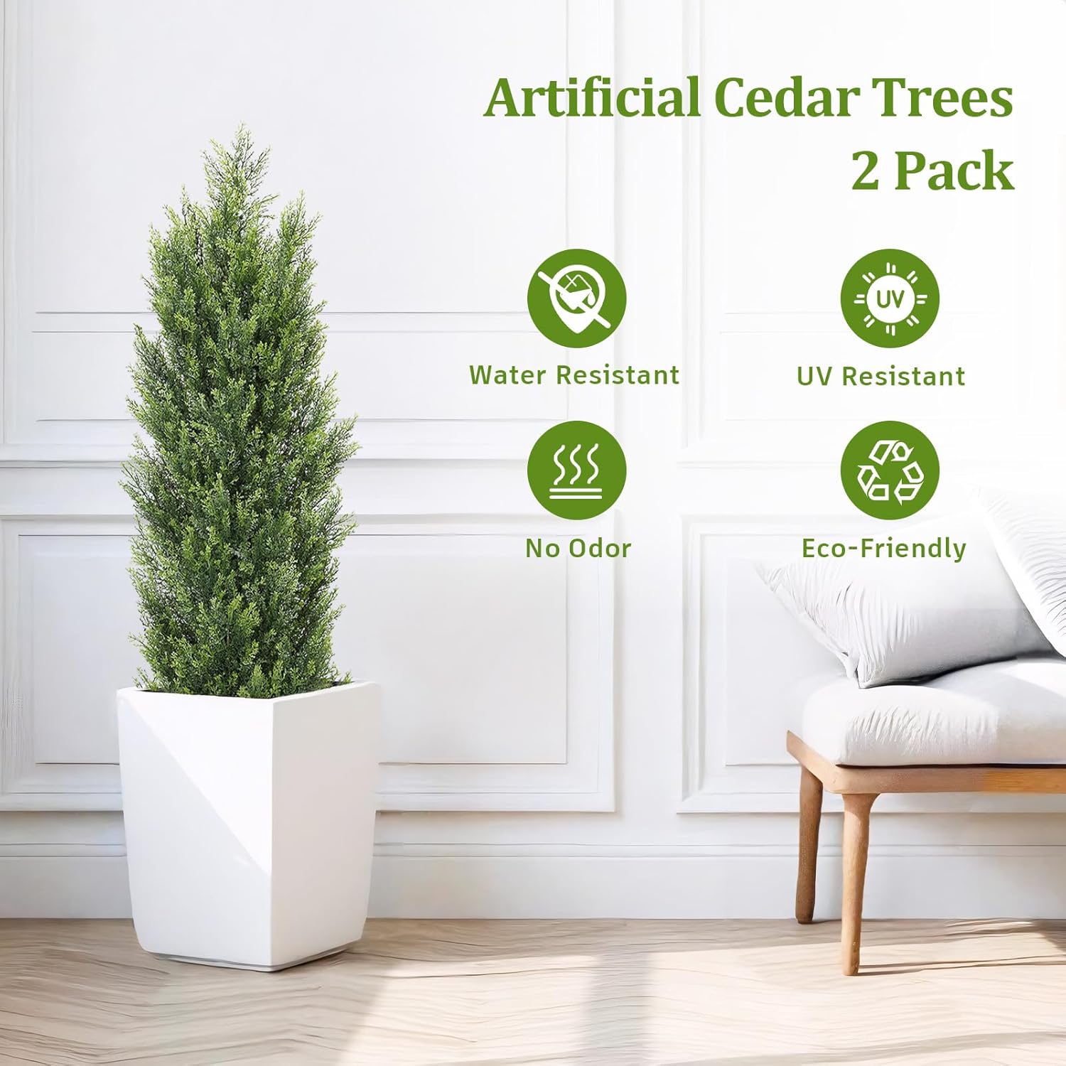 The Bloom Times 4ft Artificial Topiary Trees 2 Pack