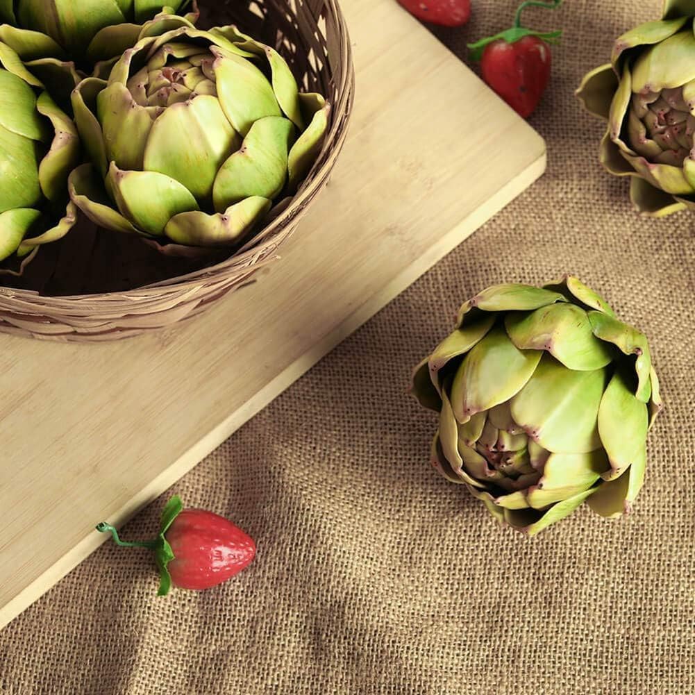 4 Pack Artificial Artichokes Green Home Decoration
